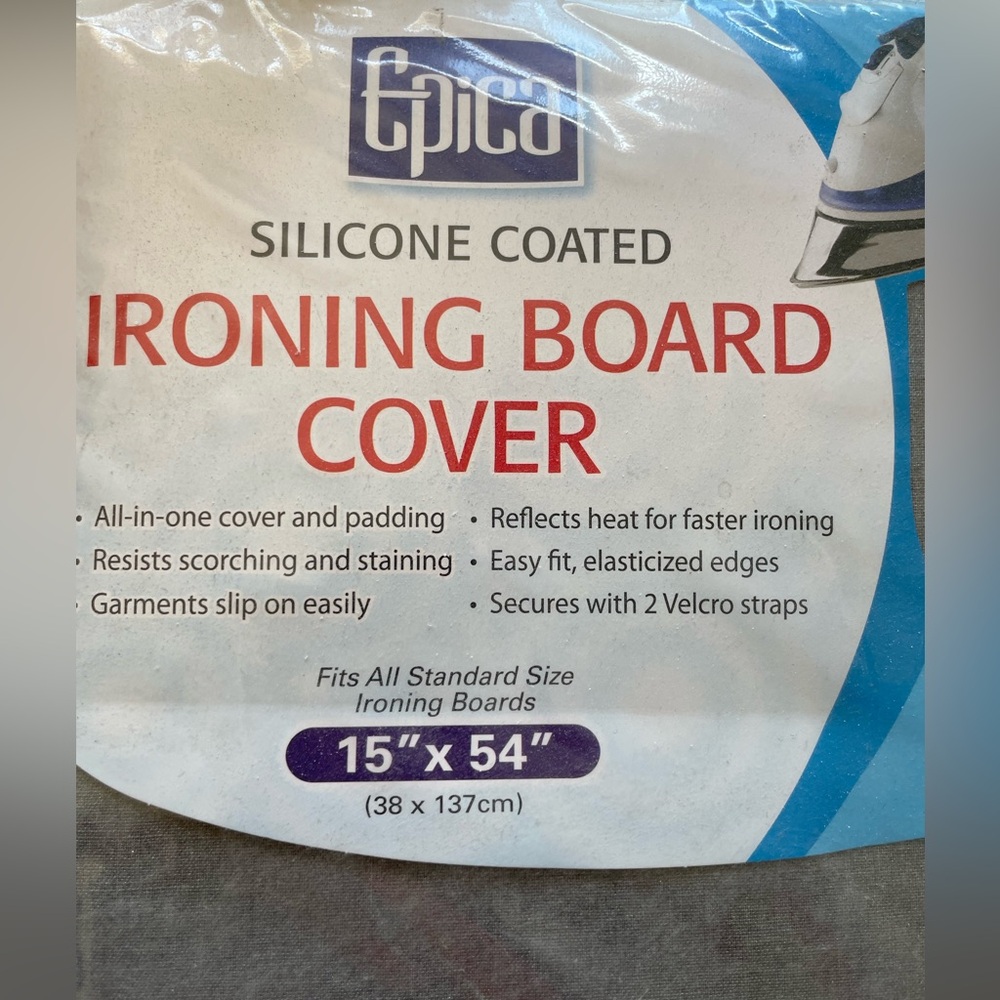 Epica Silicone Coated Ironing Board Cover in Gray/Blue